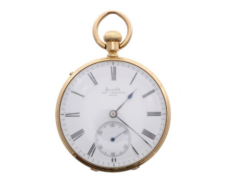 Charles Frodsham &amp; Arnold, London - 18ct lever pocket watch, London 1861, the three-quarter plate movement signed Chas Fr