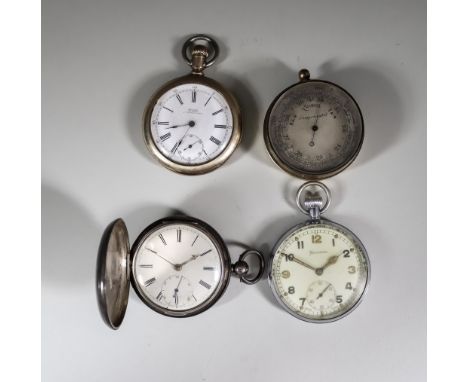 A Victorian Silver Full Hunting Cased Lever Pocket Watch and mixed items, the pocket watch by Taylor &amp; Sons of Liverpool,