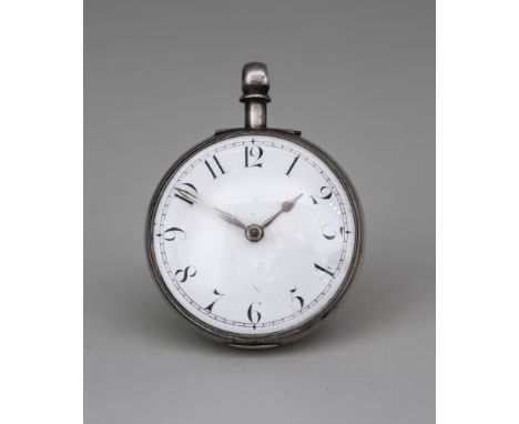 A Victorian Silver Cased Verge Pocket Watch, by Hayward of Ashford, No. 77661, the white enamel dial with Arabic numerals and