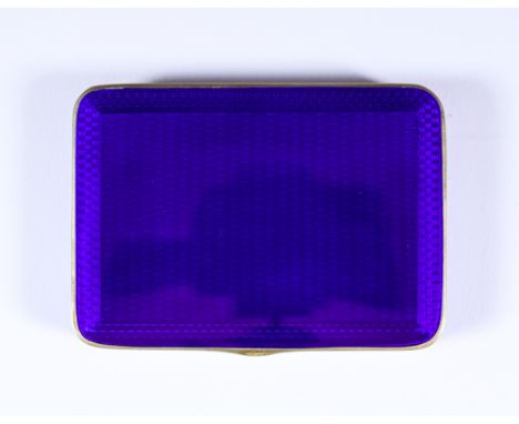 An Early 20th Century Continental Silver Gilt and Royal Blue Enamel Rectangular Box, with import mark for Steinhart & Co. Bir