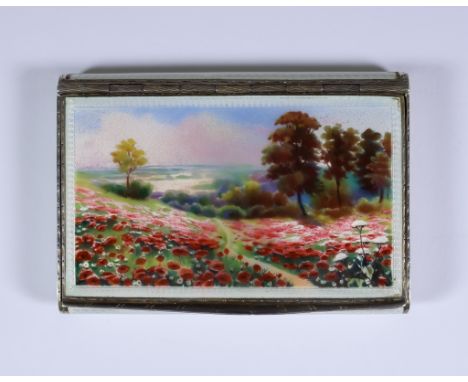 An Early 20th Century Swiss Silver, Silver Gilt and Enamel Rectangular Snuff Box, with import mark for F B Rogers, London 192