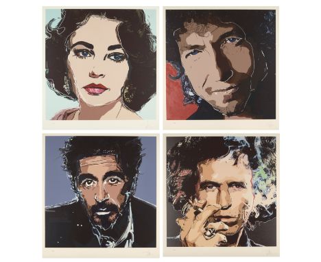 Johnny Depp,American b.1963-&nbsp;Elizabeth Taylor, Bob Dylan, Al Pacino, Keith Richards, from the Friends &amp; Heroes serie