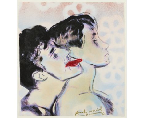 After Andy Warhol,  American 1928-1987,Querelle, 1982;   acrylic, silkscreen and liquitex on paper,  with later signature and