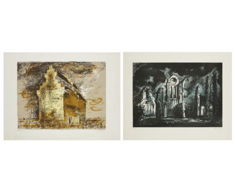 John Piper CH,British 1903-1992, Willington Dovecote, Bedfordshire; Arbroath Abbey; each lithograph in colours on wove,&nbsp;