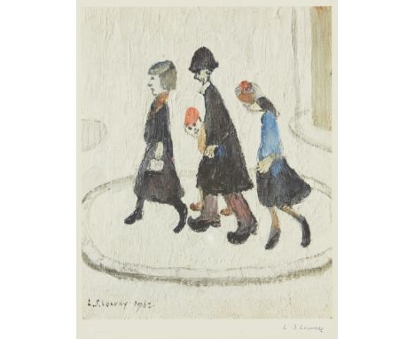 Laurence Stephen Lowry RBA RA, British 1887-1976,The Family;lithograph in colours on paper,  signed in pen, with the Guild bl