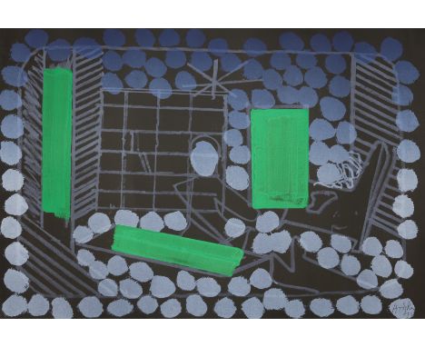 Sir Howard Hodgkin CH CBE,British 1932-2017,Julian and Alexis, [Heenk 31] 1977;lithograph printed in colours with hand-colour