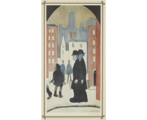 Laurence Stephen Lowry RBA RA, British 1887-1976,   Two Brothers;lithograph in colours on paper, signed in pencil, with the G