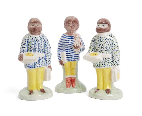 Grayson Perry CBE RA, British b. 1960-   Home Worker and Key Worker Staffordshire Earthenware Figures, 2021;earthenware, pain