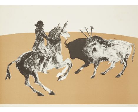 Dame Elizabeth Frink CH DBE RA, British 1930-1993,&nbsp;Rejoneadora III (from The Corrida Series), 1973;&nbsp;lithograph in c