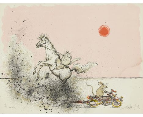 Ronald Searle CBE RDI, British 1920-2011, Rat Race, 1978;&nbsp;lithograph in colours on wovesigned, titled and numbered 89/99