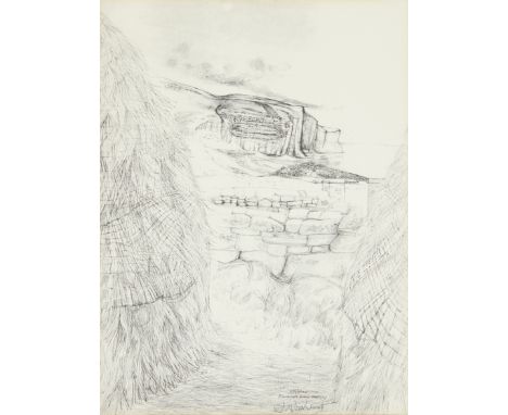 Sylvia Wishart,  Scottish 1936-2008,Rackwick, Hoy, Orkney, 1970;monochrome lithograph on wove, signed in pencil and in the pl