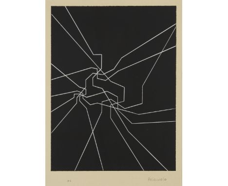 Pablo Palazuelo,&nbsp;Spanish 1916-2007,Noir, 1972;lithograph on wove,signed and inscribed HC in pencil,image: 40 x 30cm,&nbs