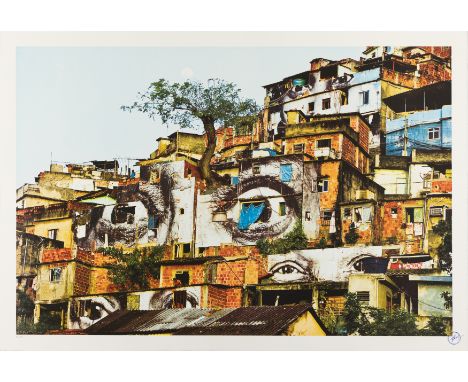 J.R,  French b.1983-Women Are Heroes: Favela Morro de Providencia, 2009;photo lithograph in colours on wove with Idem Paris b