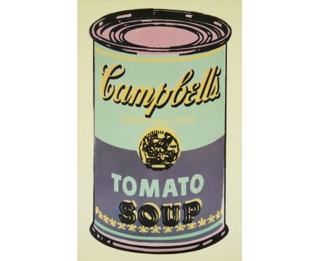 After Andy Warhol, American 1928-1987, Campbell's Tomato Soup Can (pink and green);offset lithograph in colours on wove,after