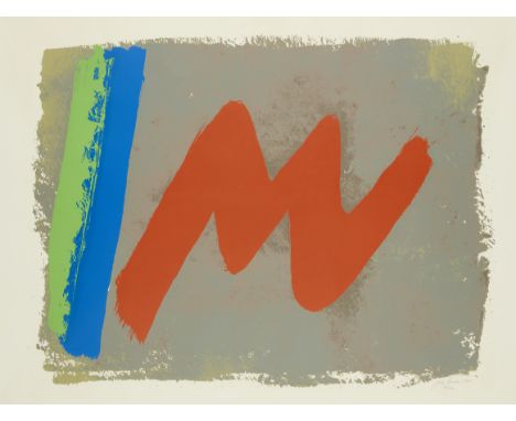 Jack Bush,  Canadian 1909-1977,Red M, 1971; screenprint on wove,  signed, dated and numbered 10/100 in pencil, image: 63 x 84