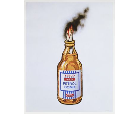 Banksy,  British b.1974-   Tesco Petrol Bomb (poster), 2011;offset lithograph on paper,  signed in the plate,  from the editi