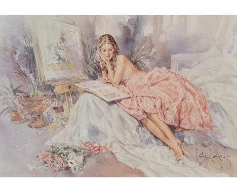 GORDON KINGRomance with Art Lithograph#197/600Signed and inscribedImage size 41 x 56cm