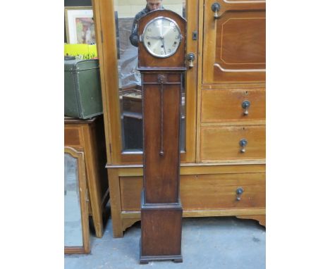 OAK CASED GRANDMOTHER CLOCK 