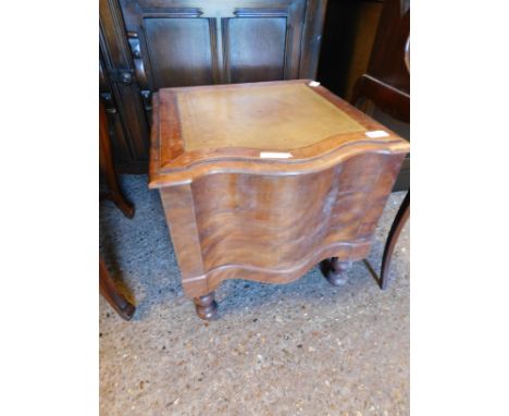VICTORIAN MAHOGANY LIFT UP TOP COMMODE STOOL   