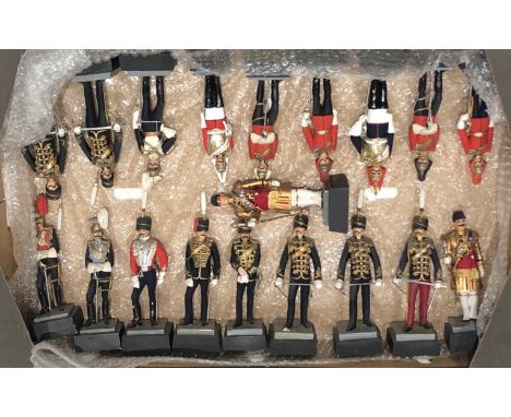 Selection of Painted Metal Military Figures.A selection representing various British Army cavalry regiments. Each raised on a