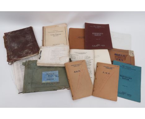 Quantity of Various Aircraft Booklets and Paperworkincluding Bristol Hercules 630 Series Engines Maintenance Manual ... Brist