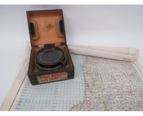 1940 Dated RAF Type P4A Compassgrey painted brass body with 'AM' label '6A/745'.  Black brass top ring stamped 'Type P4A'.  G