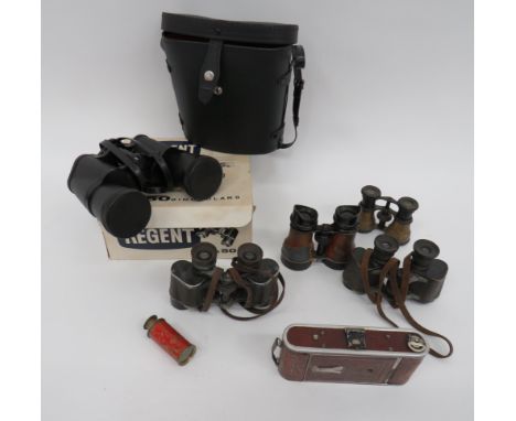 Selection of Vintage Binoculars.Including: boxed set of 'Retro' Regent 10x50 Binoculars (appear to be in brand new condition 