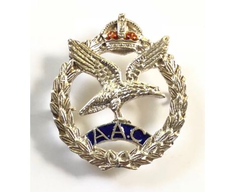 WW2 Period Army Air Corps Silver Regimental Sweetheart BroochA scarce original circa 1940's period 'Army Air Corps silver and
