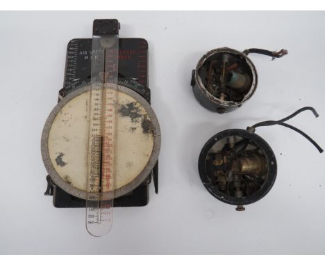 Small Selection of Various Itemsconsisting 'Lamp Cockpit MKIA'.  Blackened body with push on and off switch.  Top glass absen