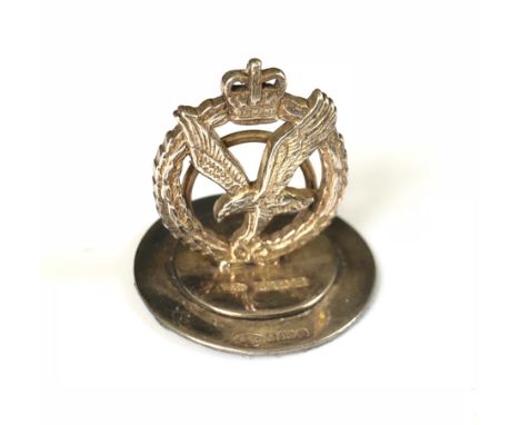 Army Air Corps Silver Regimental Menu Holder.A scarce example depicting a post 1953 regimental badge. Silver hallmarks for Bi