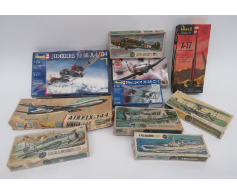 Selection of Various Unmade 72nd Scale Modelsunmade kits in original boxes (contents not checked).  Including Airfix Fairy Sw