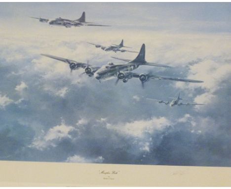 Robert Taylor print of the Memphis Belle signed by the wartime captain