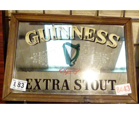 Vintage Guinness stout advertising mirror 30 x 20 cm 