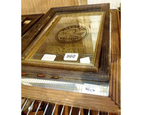 Three snuff and pipe advertising mirrors 