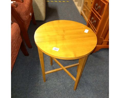 PAIR OF LIGHT WOOD SMALL NARROW DROP FLAP TABLES