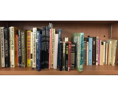 SHELF OF MAINLY HARDBACK BOOKS MOSTLY ABOUT JAZZ