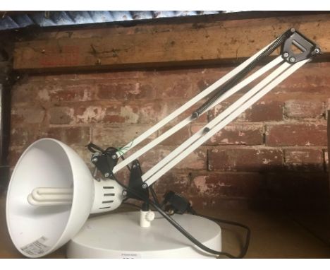 WHITE ANGLEPOISE LAMP ON STAND