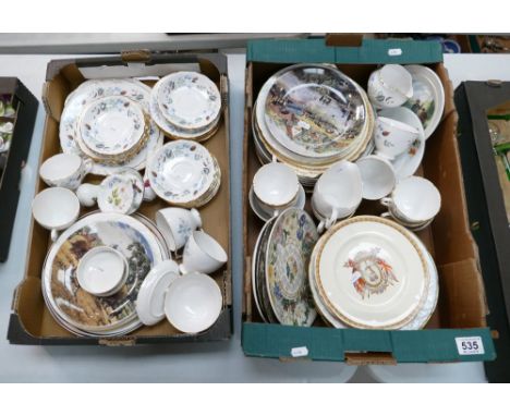 Mixed collection of ceramic items to include Colcough floral decorated part tea set, plates similar decorative items etc (2 t