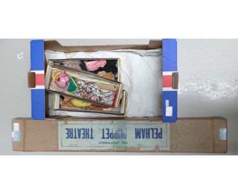 Pelham puppets Mike Mercury from Supercar 1961, The Witch and Harlequin, all boxed and Pelham Puppet Theatre