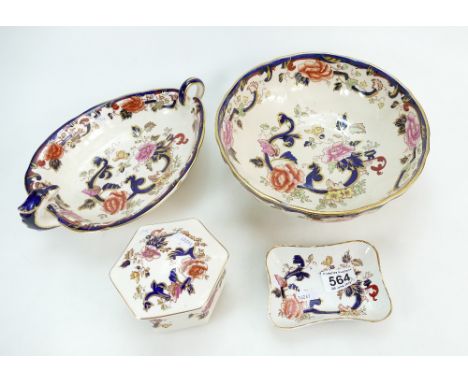 Masons Mandalay Bowl, dish, trinket box and small tray