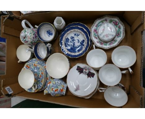 A mixed collection of ceramic items to include Barker Brothers Fantasy patterned part teaset, Booth's Real Old Willow part te