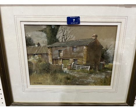 STANLEY J. BANNER. BRITISH 20TH CENTURY  Open Gate, Isle-of-Wight. SIgned. Watercolour 8' x 11'