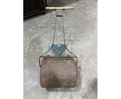 A garden lawn roller