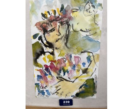NAN FRANKEL. BRITISH 1921-2000 Sketch for Watercolour on Spring. Signed, inscribed verso and dated May '98. Watercolour and i