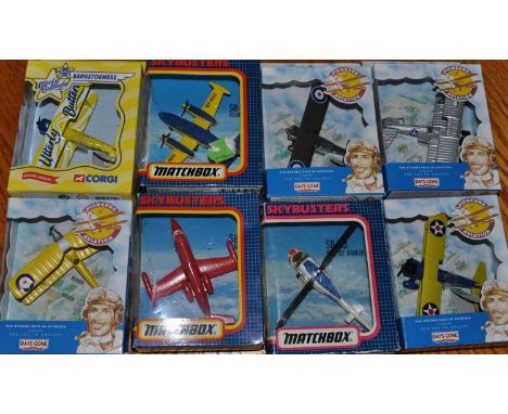 Eight small scale boxed Lledo and Matchbox aircraft diecasts to include a Matchbox SB-33 Beljet ranger