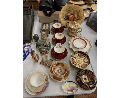 A COLLECTION OF MIXED CHINA  TO INCLUDE AYNSLEY, CAVERSWALL, GOEBEL ETC 