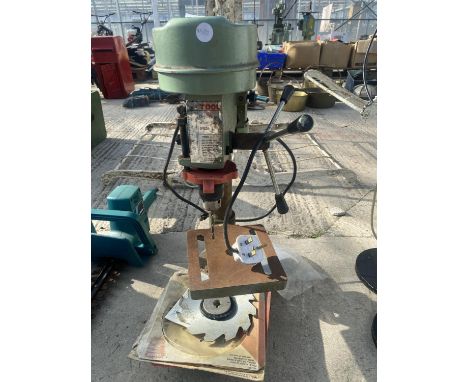 A NUTOOL 240 VOLT FIVE SPEED PILLAR DRILL - BELIEVED WORKING BUT NO WARRANTY - BELIEVED WORKING BUT NO WARRANTY 