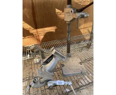 A VINTAGE VICE AND A FURTHER VINTAGE STAND 