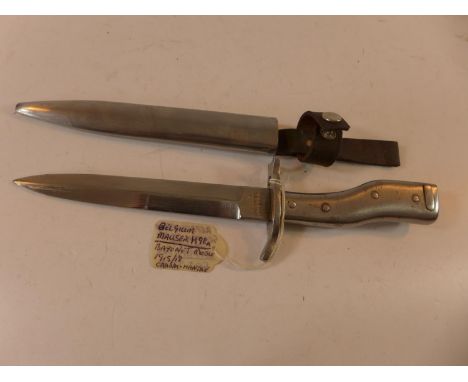 A REPLICA GERMAN ERSATZ BAYONET AND SCABBARD 