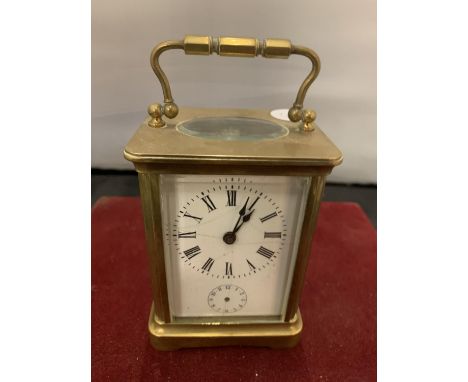 A LATE VICTORIAN CARRIAGE CLOCK H:10CM 